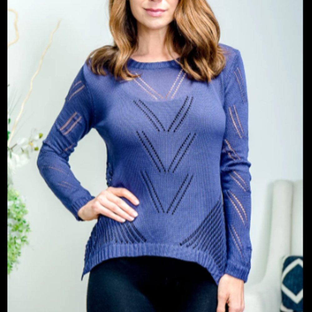 ⭐️2 for $17 Long Sleeve Knit Sweater-Top Cut Out
